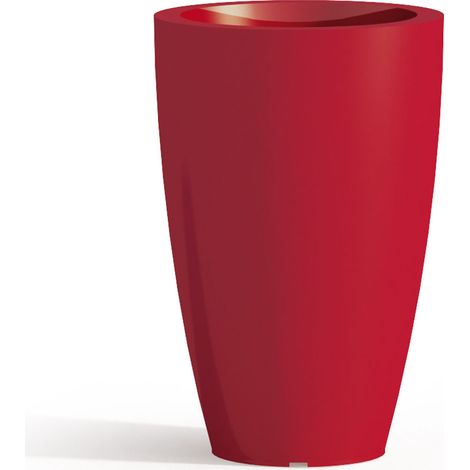 Idralite – Cache-pot rond en résine 33 cm – Hauteur 50 cm – Finition brillante – Résistant aux chocs et intempéries – Écologique et recyclable (1/6)