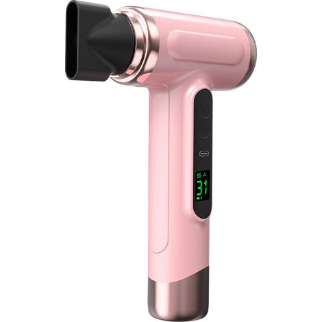 Sèche-cheveux Sans Fil Portable de Voyage, Conception de Vent Chaud et Froid à Flux D'air Rapide de 200 W, Rechargeable par USB de 15 000 mAh