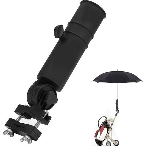 Chariot de Golf Porte-Parapluie Support de Porte-Parapluie Universel pour voiturette de Golf Noir (1/4)