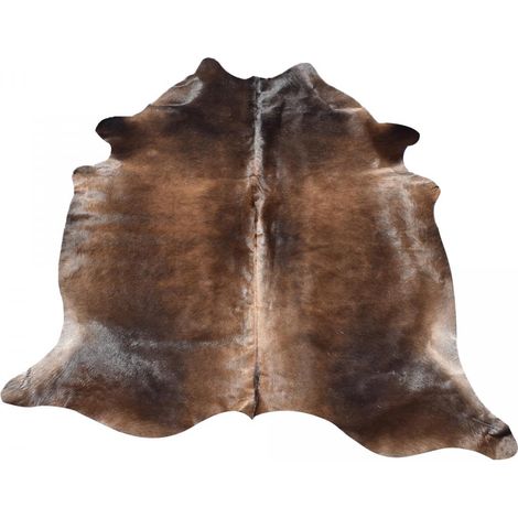Tapis peau de vache 180x200 marron kilm fait à la main PEAU C