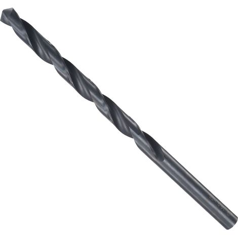 Torsion Foret Mèches, 10mm Perçage Diamètre, Noir Oxyde Haute Vitesse Acier Extra Long Droite Tige - Applications : pour Inox Acier Alliage Métal, 1-Pièce (1/5)