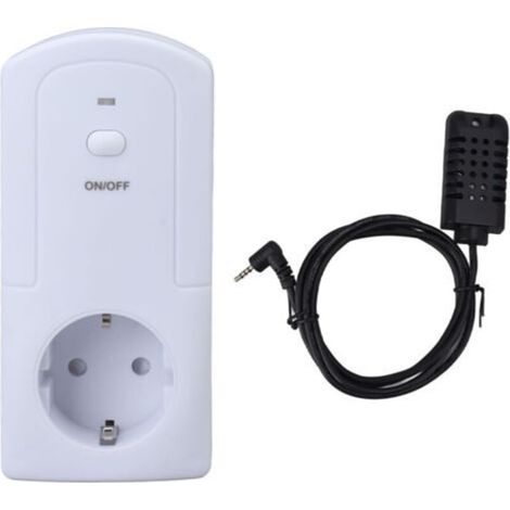 Interruptor inteligente de control de temperatura y humedad con enchufe con conexión WiFi para gestión remota y programación sencilla. (1/5)