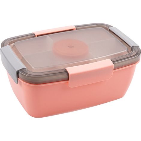 Boîte à lunch-Avec partition-Compatible avec le micro-ondes et le lave-vaisselle -Convient aux enfants et aux adultes -rose