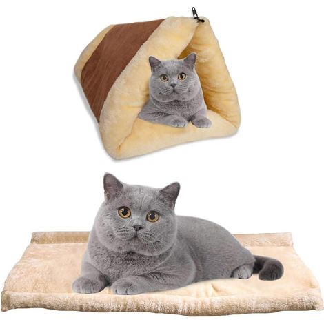 Self-Heating Blanket for Cats & Dogs, Size: 90x59cm, Innovative & Eco-Friendly Warming Mat, 2 in 1 Tube Cat Mat and Bed Large Pet Bed (1/5)
