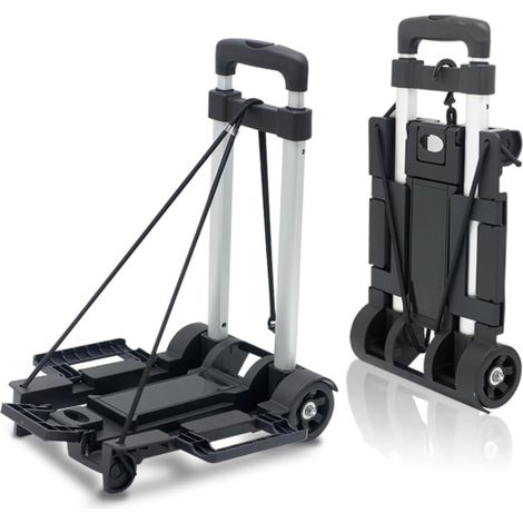 Carrello a mano pieghevole per uso domestico Carrello a spinta in lega di alluminio Facile da montare (1/5)