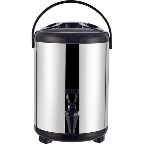 Distributeur de boissons - Distributeur de bar - Sans fil, à double paroi isolée sous vide, pour boissons chaudes et froides - 8 L - Usage domestique et commercial - Blanc (1/5)