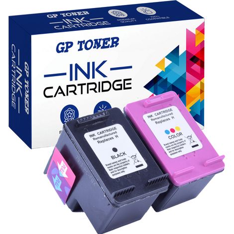 2x Tintenpatronen für HP GP-H652XL Schwarz + CMY (1/5)