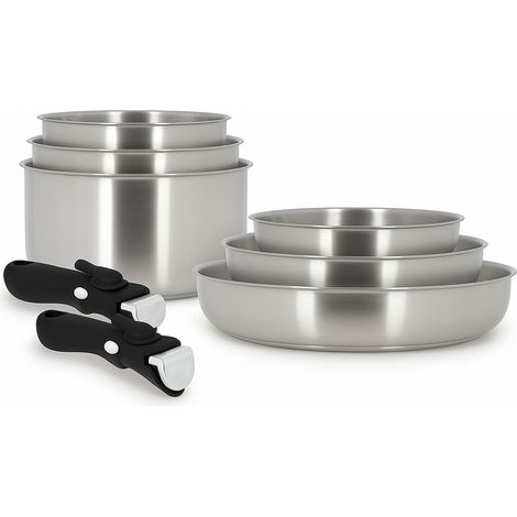 Batterie de cuisine 8 pièces en inox, IRIS