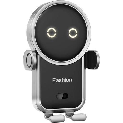 15W Fast Charging Car Wireless Charger, Automatic Touch Sensing Car Phone Holder - Silver with Air Vent Mount (1/3)