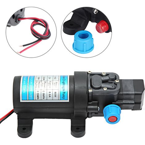 12V 80W selbstansaugende Hochdruck-Mikromembran-Elektrowasserpumpe für Autowäsche, Druckschaltpumpe