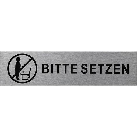 Panneau de porte eden-park bitte setzen aluminium 16x4 cm