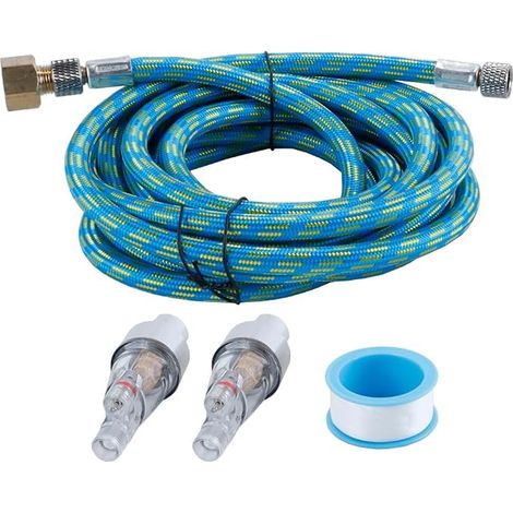 3M Nylon Braided Airbrush Hose & 1/8" Male to 1/4" Female Adapter, 2 Mini Inline Air Filters for Airbrush (1/5)