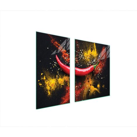 GLASSCHUTZPLATTE FÜR HERD 90x52 CHILLI (1/5)