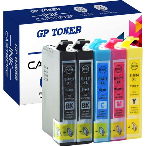 5x Tinte für Epson E1816XL cmykk (1/5)