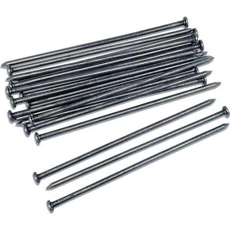 Lot de 80 piquets d'ancrage en métal de 25,4 cm pour pavés, barrières contre les mauvaises herbes, gazon, construction de maison, clou de menuiserie, tente, pointes d'ancrage (1/5)