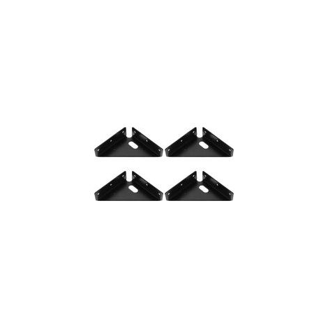 4 Équerres D’angle Triangulaires Noires Épaisses Grandes, Connecteurs D’angle en Acier Inoxydable 90°, Supports pour Meubles et Étagères en Bois, Fixation Solide pour Armoires (1/5)