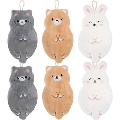 Asciugamani per neonati, assorbenti, morbidi asciugamani in pile di corallo, asciugamani in microfibra ad asciugatura rapida da appendere, per cucina e bagno. (6 colori diversi) (1/4)