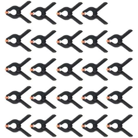 24X Spring Clips, Plastic Glue for Universal Use, Workshop, Photography or Model Making (1/4)