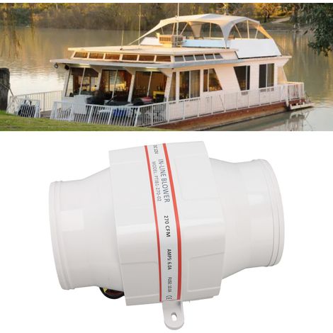 Ventilateur en ligne 12 V pour compartiment moteur, cuisine, camping-car et système de séchage et de ventilation de salle de bain, 270 (1/5)
