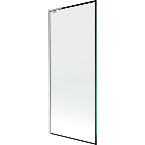 Pare-douche de baignoire à 1 volet 80 x 150 cm, motif noir, chromé - 895-080-000-03-70-01 (1/5)