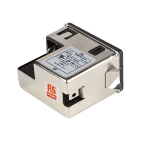 Filtre secteur RS PRO, 4A max, 2 phases, 250 V c.a. max, Montage sur châssis ( Prix pour 1 )