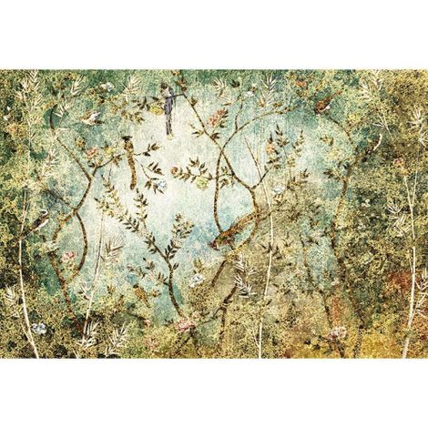 Papier peint panoramique forêt pour bureau Tapisserie panoramique originale motif nature Papier peint panoramique idéal pour chambre (1/3)