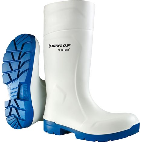 Dunlop FoodPro Purofort Multigrip. White.bleu. Gr.38