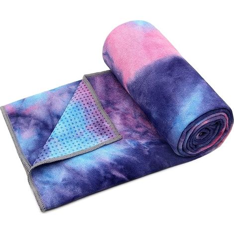 Towel De Yoga - 183 x 63 Cm - Microfibre - Antidérapant À Points De Grip - Pour Yoga Chaud Pilates Et Entraînement - 1 Pièce (1/3)