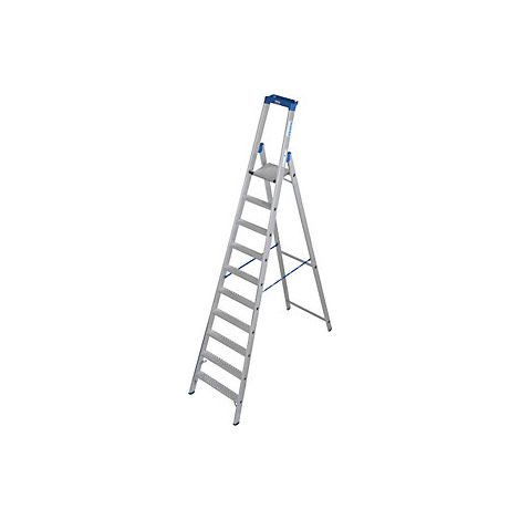 Escalera de tijera de aluminio de peldaños planos 