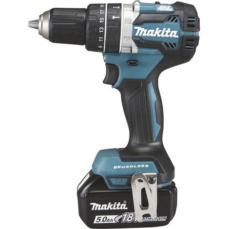 Makita – Perceuse à percussion sans fil 18V – 2 vitesses – Couple 54Nm – 2 batteries 5Ah – Mandrin 1,5-13mm – Mallette MAKPAC (1/4)