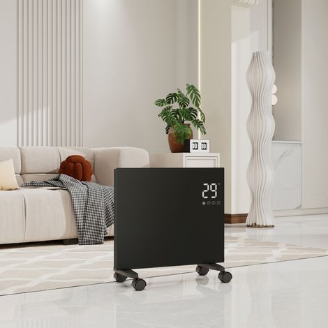 Radiateur électrique 1000W – silhouette fine 70mm – connecté WiFi – capteur fenêtre – noir