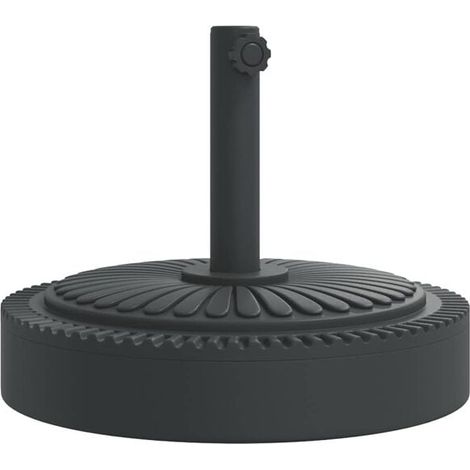 Base de parasol adaptée aux tiges de parasol de 38/48 mm de diamètre, 25 kg, ronde. (1/5)