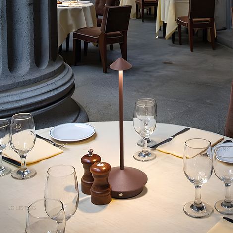LED décoration de la maison moderne simple en alliage d'aluminium créatif champignon veilleuse restaurant lampe de table chevet atmosphère lumière lumière périphérique (1/5)