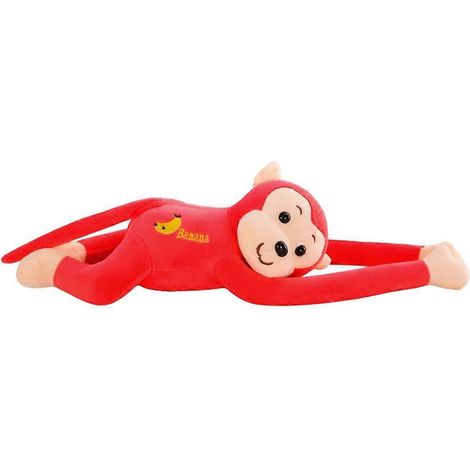 Singe en peluche suspendu, décoration murale douce, jouet à longs bras pour enfants, accessoire de rideau câlin. (1/4)