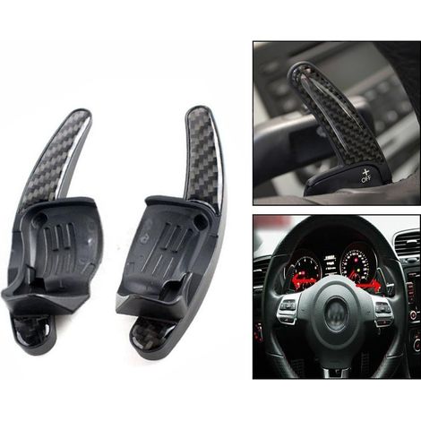 BRAVIX DSG Paddle Shift Extension pour Volkswagen VW Golf 5 6 GTI R36 R Polo,1 paire (Noir) (1/4)