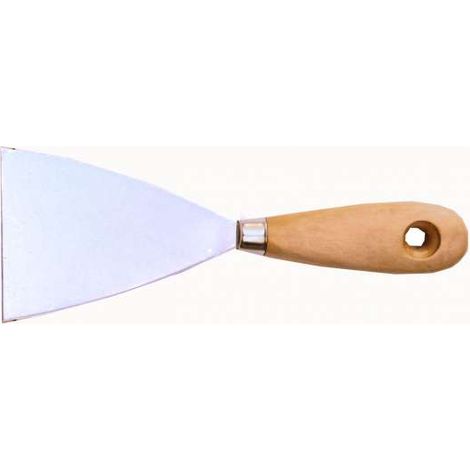 SPATOLA ACCIAIO STUCCO 100MM MANICO LEGNO FSC