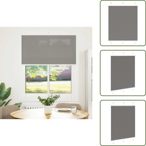 Store plissé anthracite 110x100 cm largeur du tissu 109,4 cm - Store Plissé - Stores Plissés - Store Plissé De Fenêtre - Plisse Aveugle (1/5)