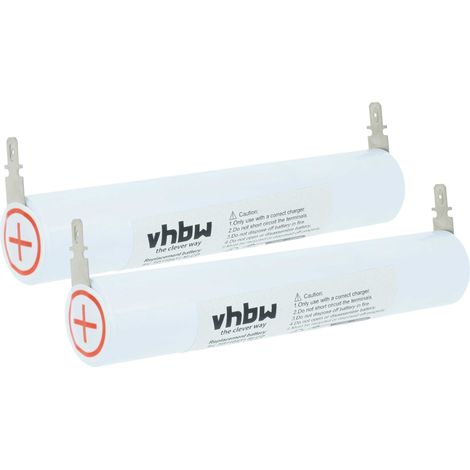 vhbw 2x Battery compatible with Schneider 789672, 802327, 786897, 758203  for 805148 Escape Route, Emergency Light (2000 mAh, 3.6 V, NiCd) (1/5)