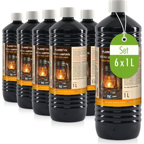 Höfer Chemie Gmbh – Huile de paraffine inodore pour lampes à huile – Bouteille de 1 L – Brûle sans résidus – Pour lampes et lanternes intérieures