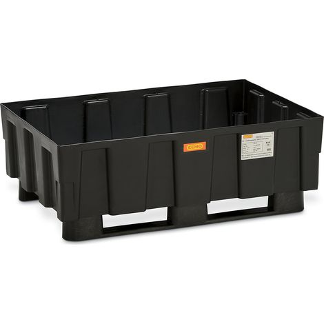 CEMO, Cuve de rétention en PE pour fûts de 200 litres, avec (1/2)