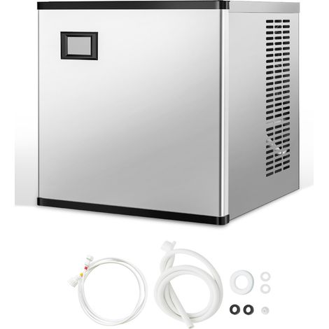 VEVOR Eismaschinenkopf kommerzieller Eisbereiter Eismaschine (nur Kopf) 227 kg/Tag, Kopf aus Edelstahl + SGCC Eisbereiter-Kopf mit intelligentem Bedienfeld & Reinigung auf Knopfdruck