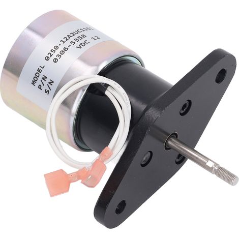 Électrovanne d'arrêt, électrovanne d'actionneur d'excavatrice 0250 12A2UC11S1, compatible avec Woodward 0306 5358 8250 1502 12VDC. (1/5)