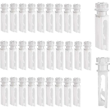 Lot de 30 tiges de rechange blanches pour stores verticaux (compatibles avec les stores vénitiens). Support pour stores verticaux. (1/5)