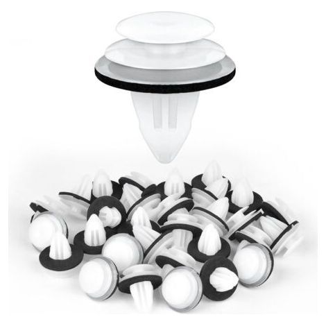 Clips de sujeción para automóviles, 50 unidades, clips de retención universales para vehículos, remaches de plástico, sujetadores para molduras de carrocería para paneles de puertas de automóviles. (1/5)