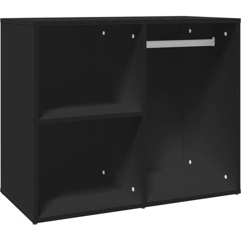 Armadio da toeletta spazioso dal design moderno 80 x 40 x 65 cm in legno multistrato nero 020047954