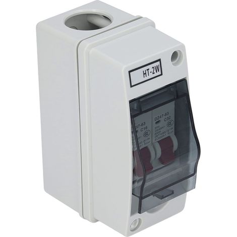 Verteilerkasten IP65 wasserdicht, 2-fach flammhemmend, mit Leitungsschutzschalter Typ C, für den Außenbereich, 16 A/32 A (1/5)