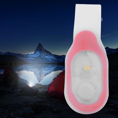 Lampe de sécurité magnétique à pince LED en silicone SMD pour camping et activités de plein air (rouge) (1/5)