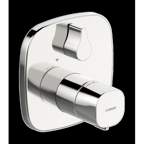 Hansa Living - Miscelatore termostatico ad incasso per vasca da bagno, con deviatore a 2 utenze, cromato 81149572 (1/4)