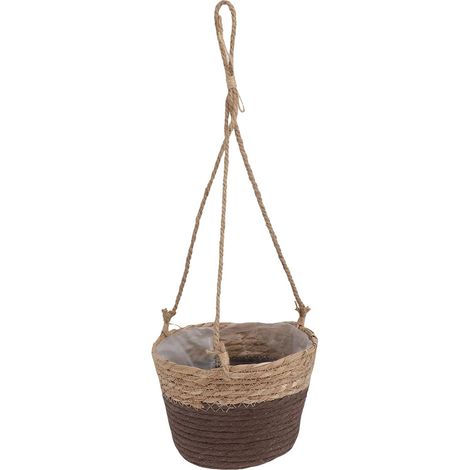 Jardinière suspendue en plastique Yardwe, design décoratif et panier à plantes, convient (1/5)