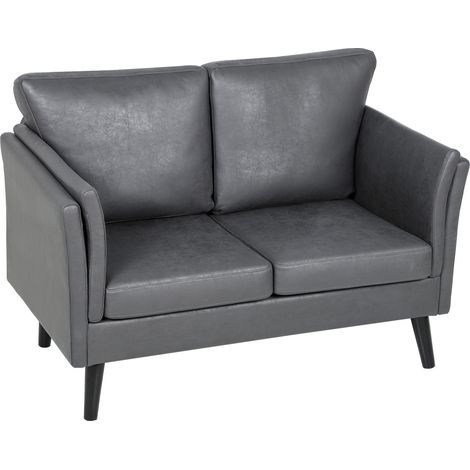 TwoSeater Leathaire Sofa  Grey (1/5)